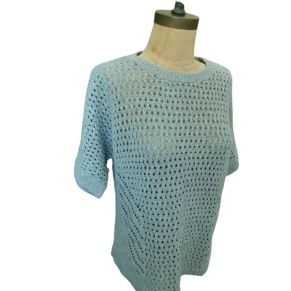 J. Jill Size XS Pure Jill Woven Oversized  Short Sleeve Knit Top  NWT $79 - Picture 3 of 3